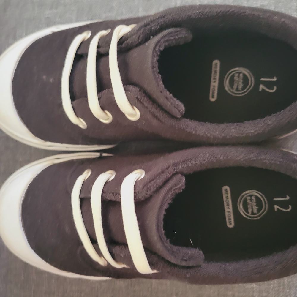Wonder Nation Black and White Kids Sneakers
